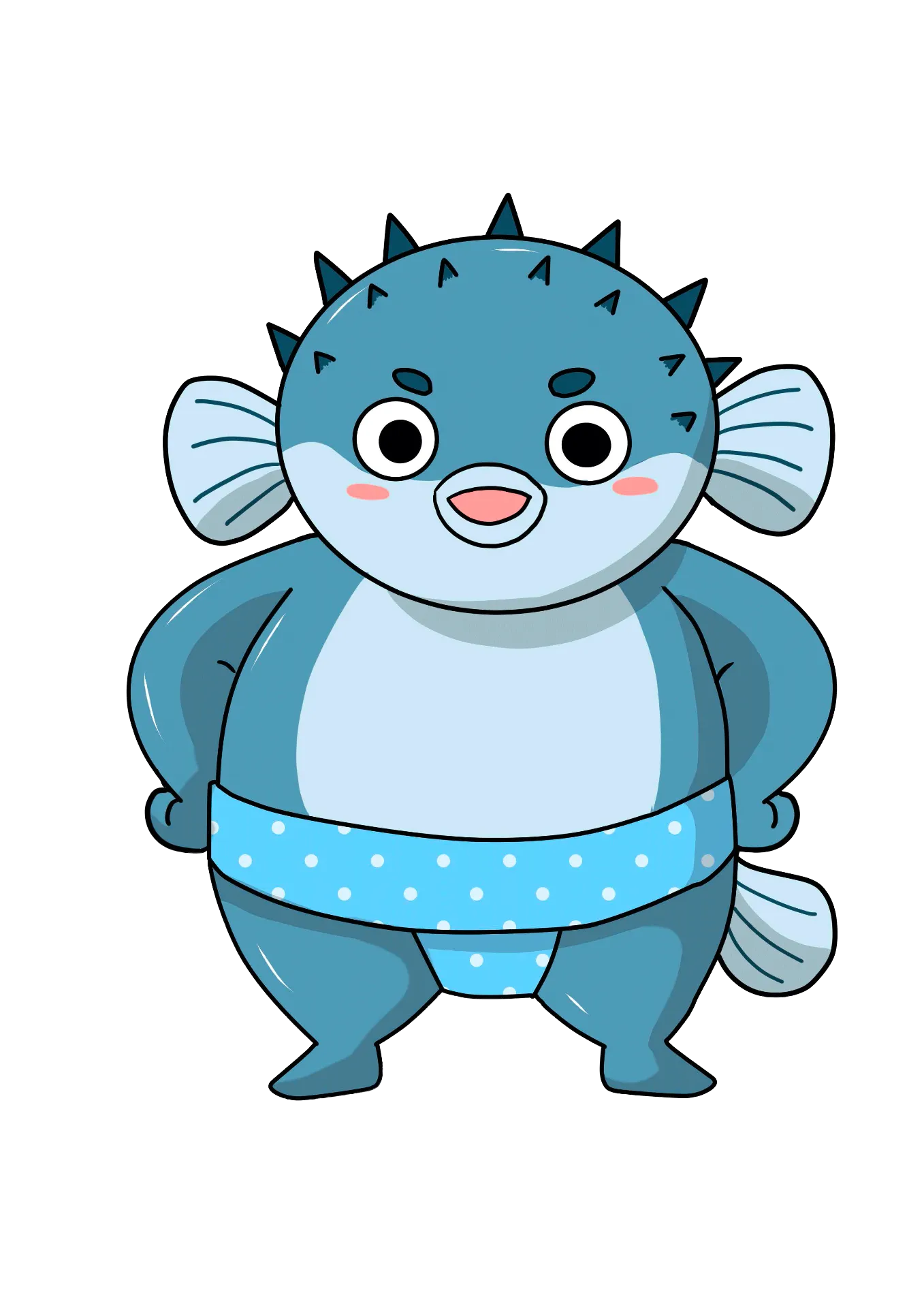 ふぐぴーのキャラクターイラスト
